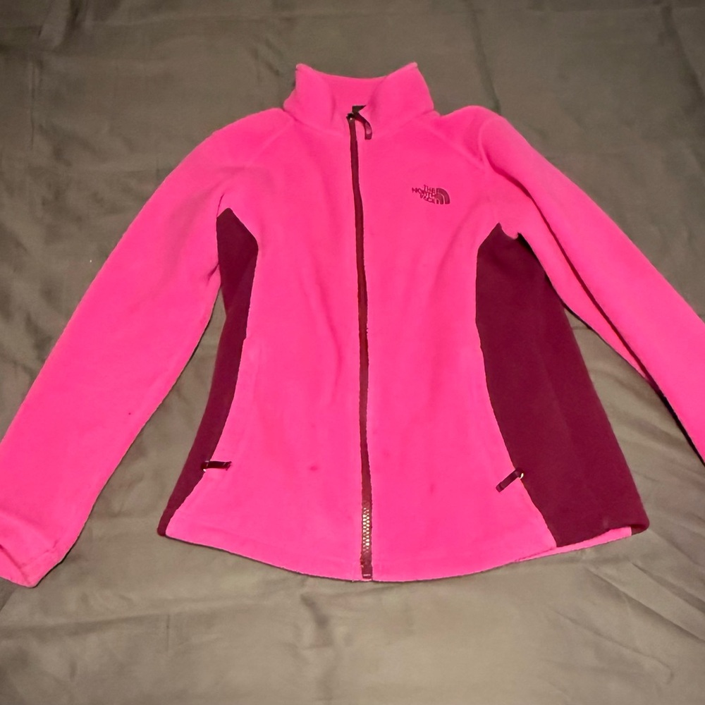 🙂The North Face Kids Pink and Purple Fleece Jacket